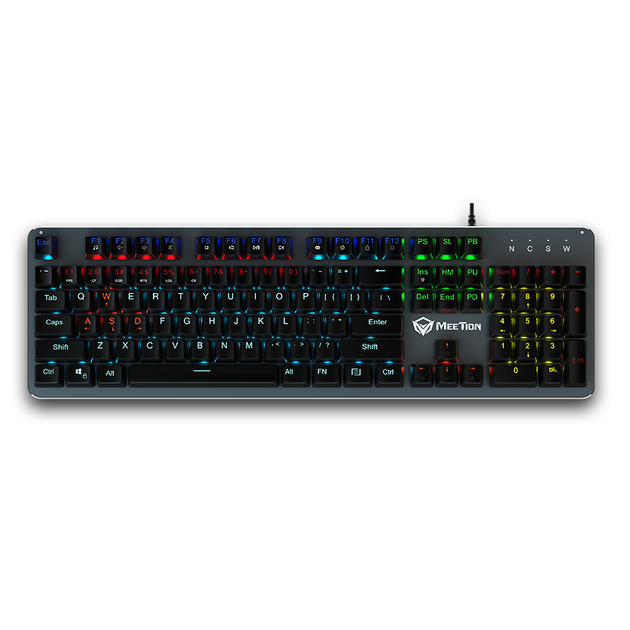Механическая игровая клавиатура Meetion MT-MK007 Rainbow Backlit Mechanical Gaming Keyobard (Черный)