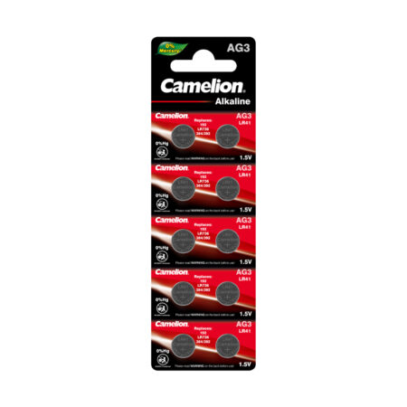 Батарейка CAMELION Alkaline AG3-BP10(0%Hg) 10 шт. в блистере