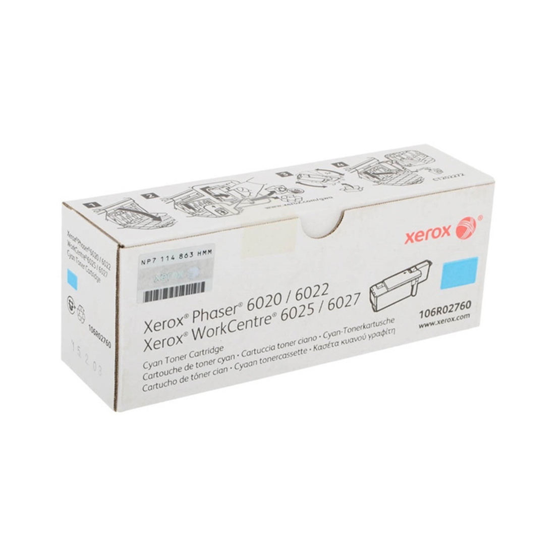 36198_1.jpg Тонер-картридж стандартной емкости Xerox 106R02760 (голубой)