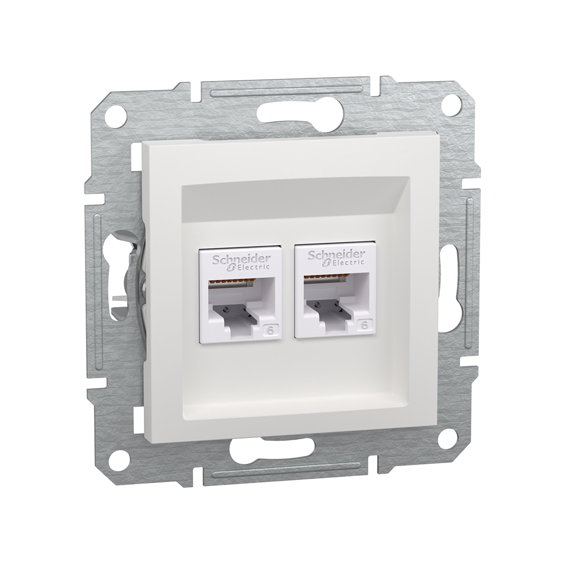 51489_1.jpg Розетка двойная компьютерная SE EPH4870121 Asfora RJ45 кат. 6 механизм белый