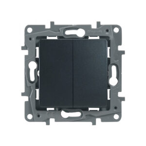 Переключатель двухклавишный Legrand 672612 Etika 10 A 250 В антрацит