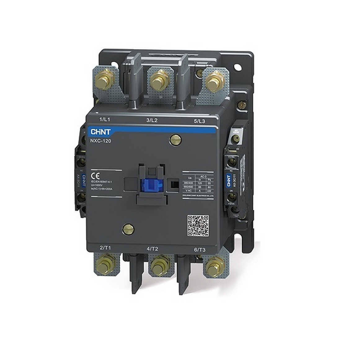 54674_1.jpg Контактор CHINT NXC-120 120A 220В/АС3 2НО+2НЗ 50Гц