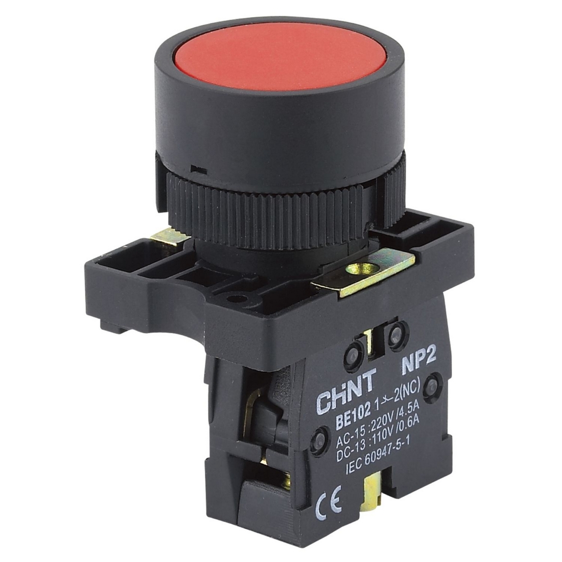 54766_1.jpg Кнопка управления CHINT NP2-EA42 без подсветки красная 1НЗ IP40