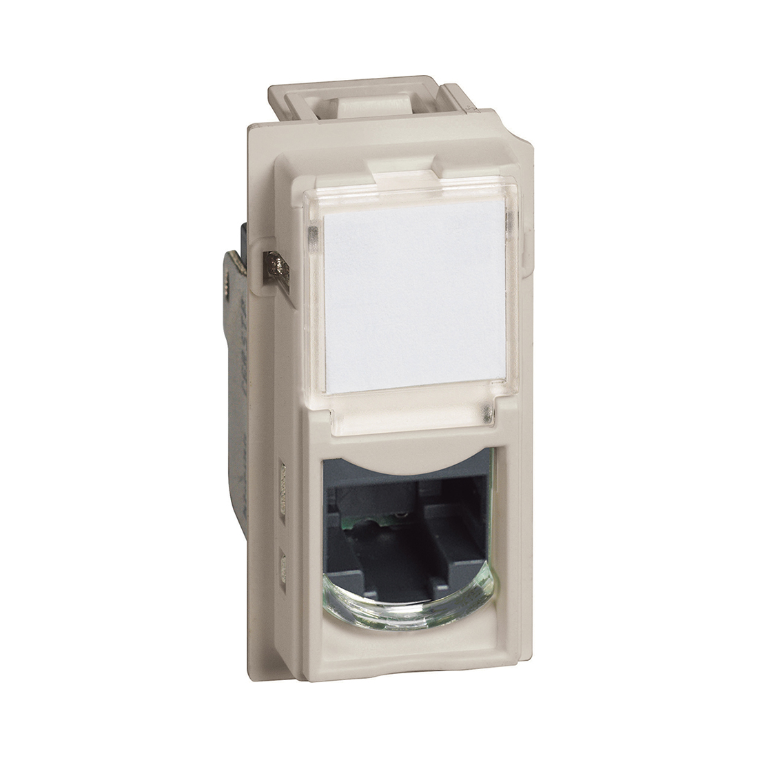 56609_1.jpg Розетка компьютерная Bticino KM4279C5E Living Now RJ45 cat5e UTP 1 модуль песочный.