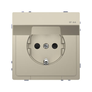 Розетка мех-м MERTEN MTN2314-6033 D-Life 16А с крышкой IP44 сахара