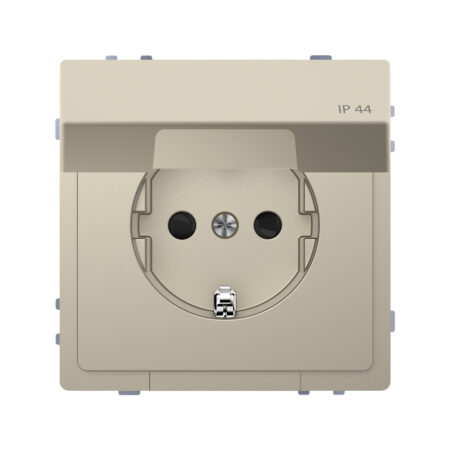 Розетка мех-м MERTEN MTN2314-6033 D-Life 16А с крышкой IP44 сахара