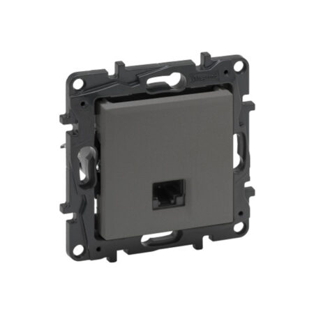 Информационная розетка одинарная Niloe Step RJ45 Кат.6 UTP Алюминий