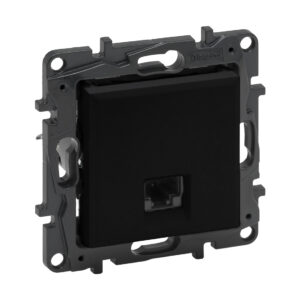 Информационная розетка одинарная Niloe Step RJ45 Кат.6 UTP Чёрный