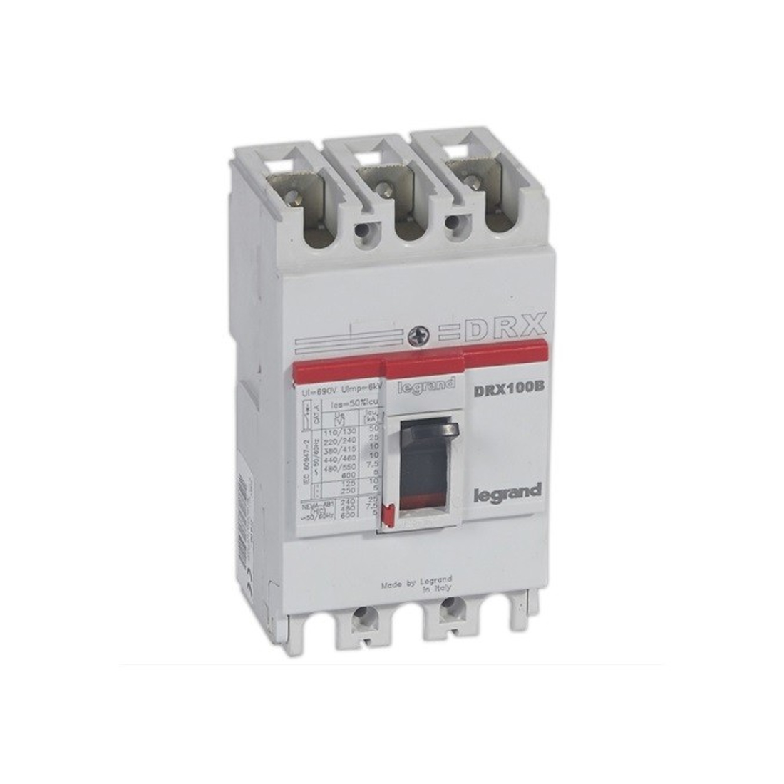 64652_1.jpg Автоматический выключатель Legrand 27255 3П 80A DRX125 10kA термомагнитный