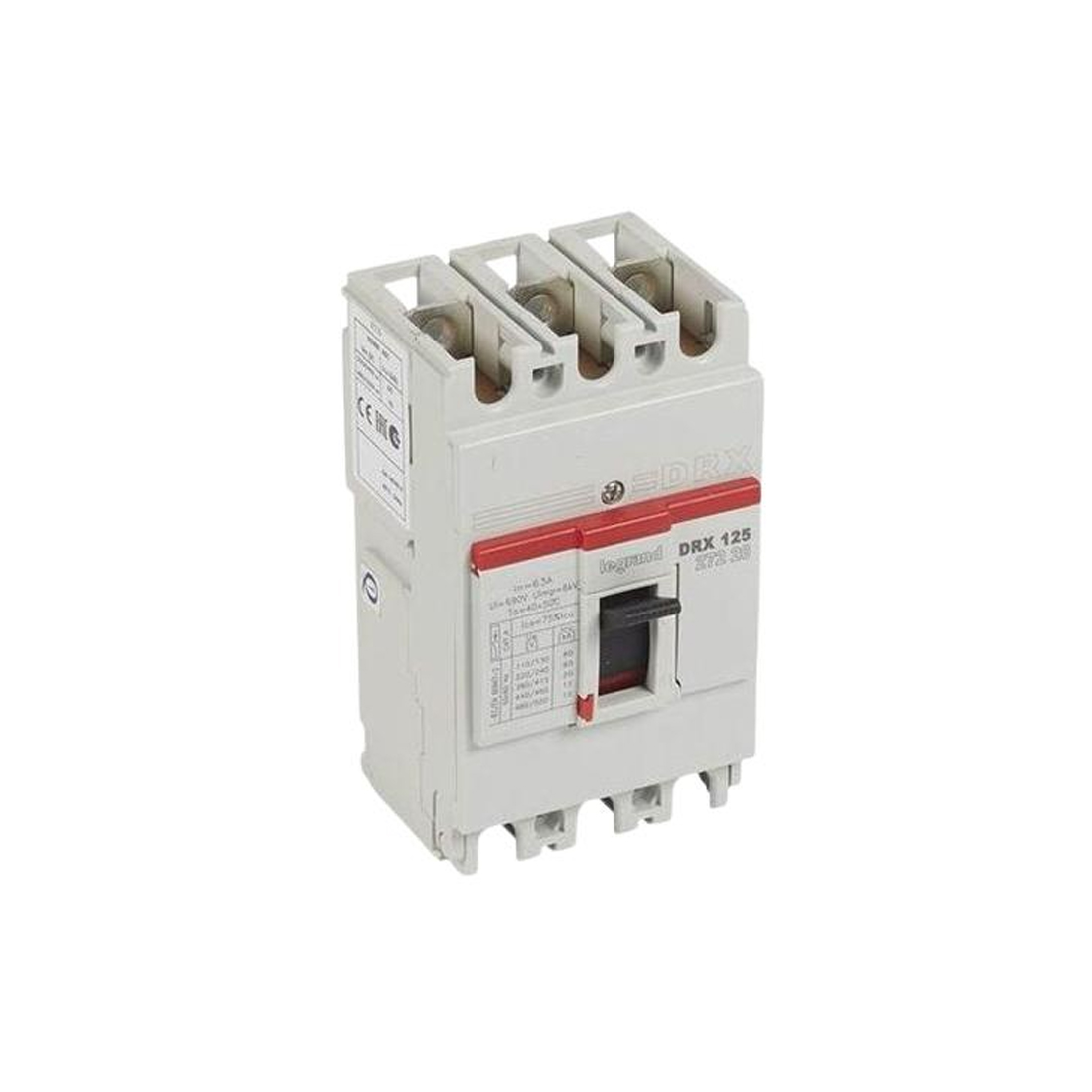 64655_1.jpg Автоматический выключатель Legrand 27220 3П 63A DRX125 20kA термомагнитный