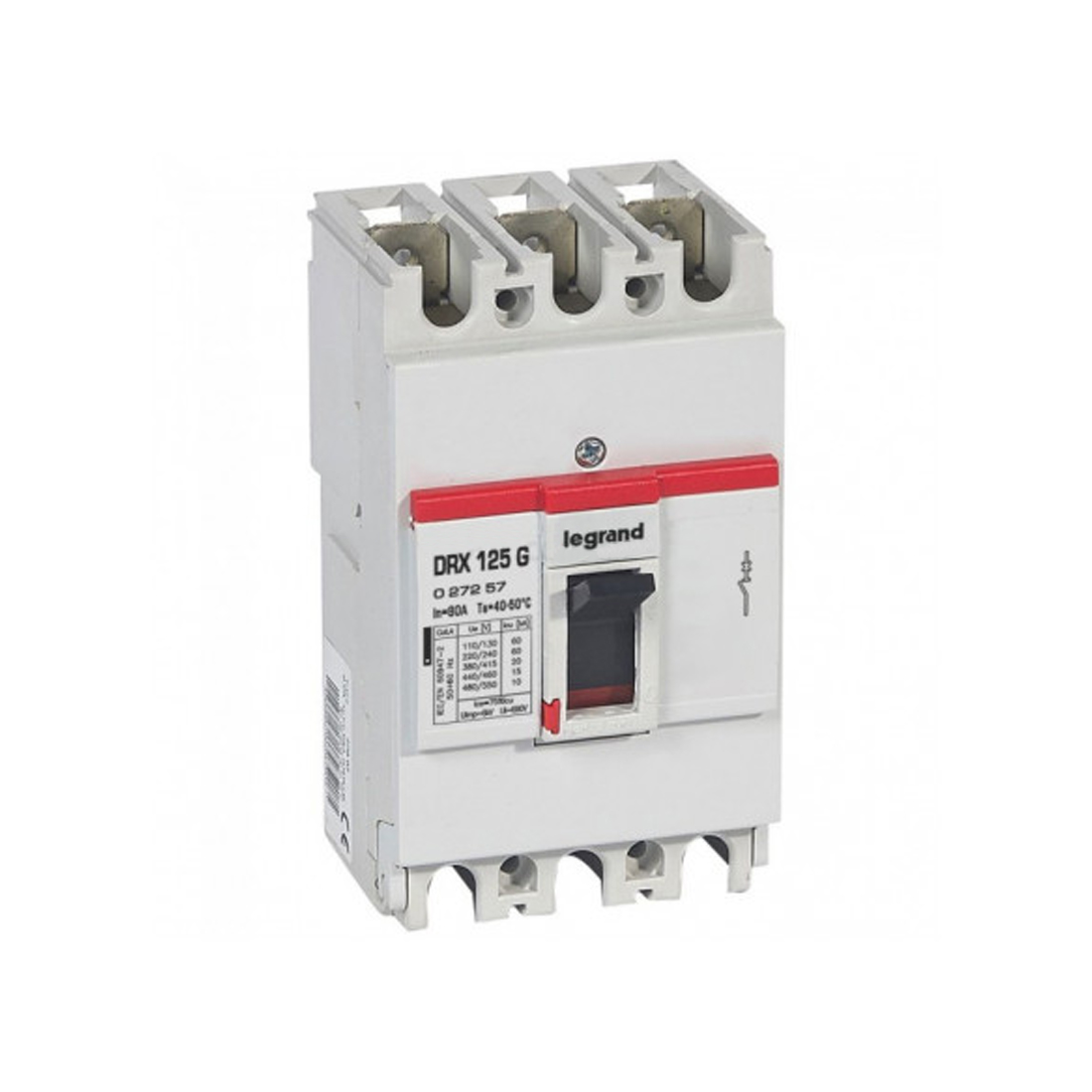 64656_1.jpg Автоматический выключатель Legrand 27257 3П 80A DRX125 20kA термомагнитный