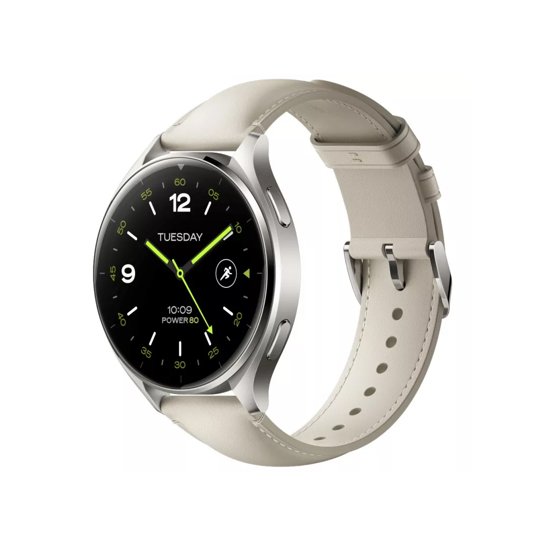 67166_1.jpg Смарт часы Xiaomi Watch 2 Titan Gray Case With White Leather Strap