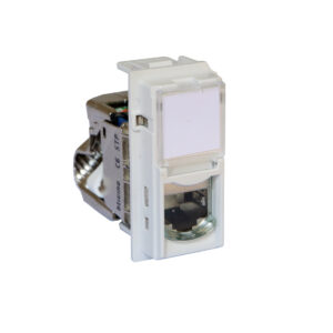 Розетка компьютерная Bticino KW4279C6S Living Now RJ45 cat6 STP 1 модуль белая