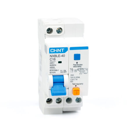 Дифференциальный автомат CHINT NXBLE-40 1P+N 16А C 30mA эектронный тип AC 4,5kA
