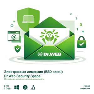 Электронная лицензия (ESD ключ) Dr.Web Security Space 24М 2 ПК новая