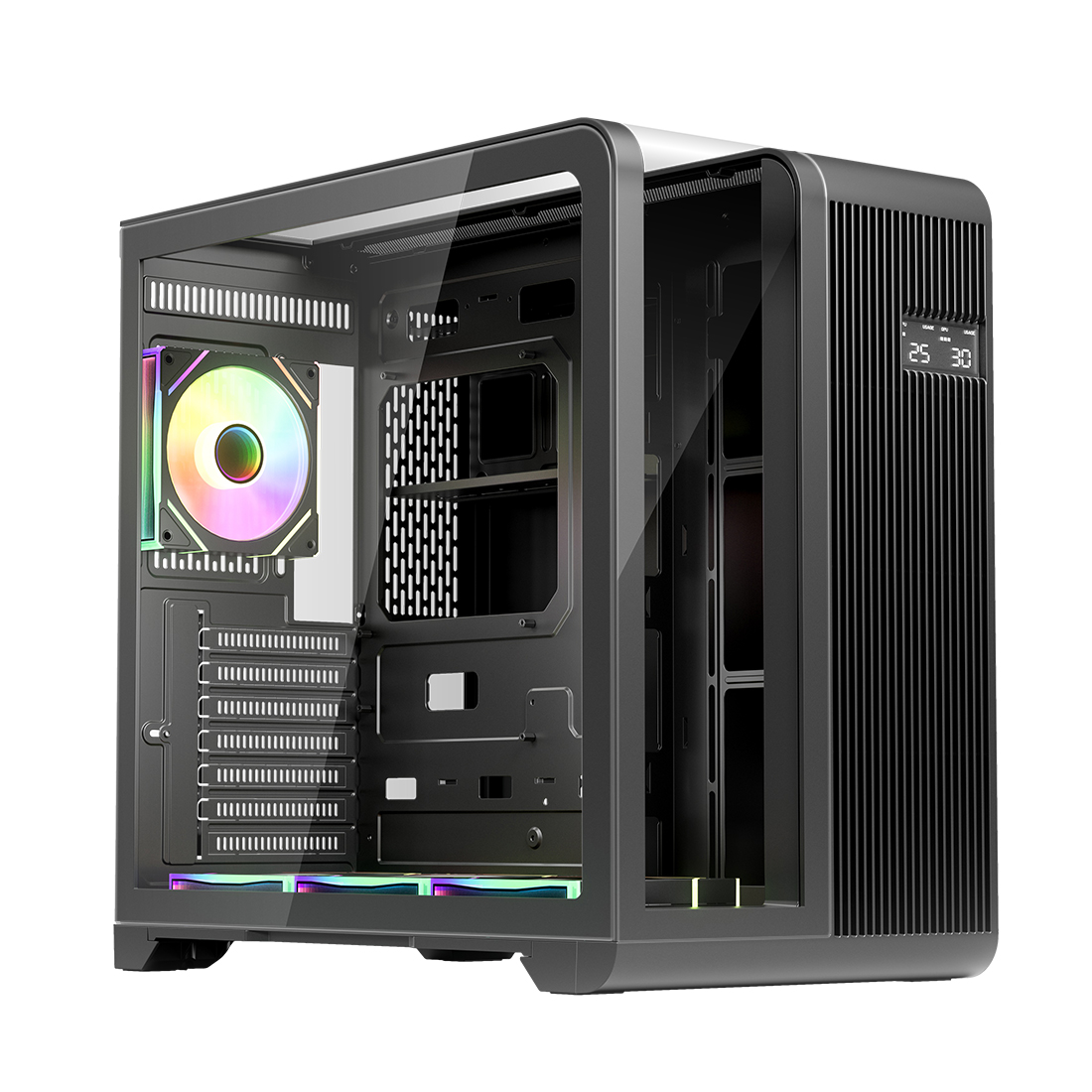 81147_1.jpg Компьютерный корпус 1STPLAYER RT7 BLACK без Б/П