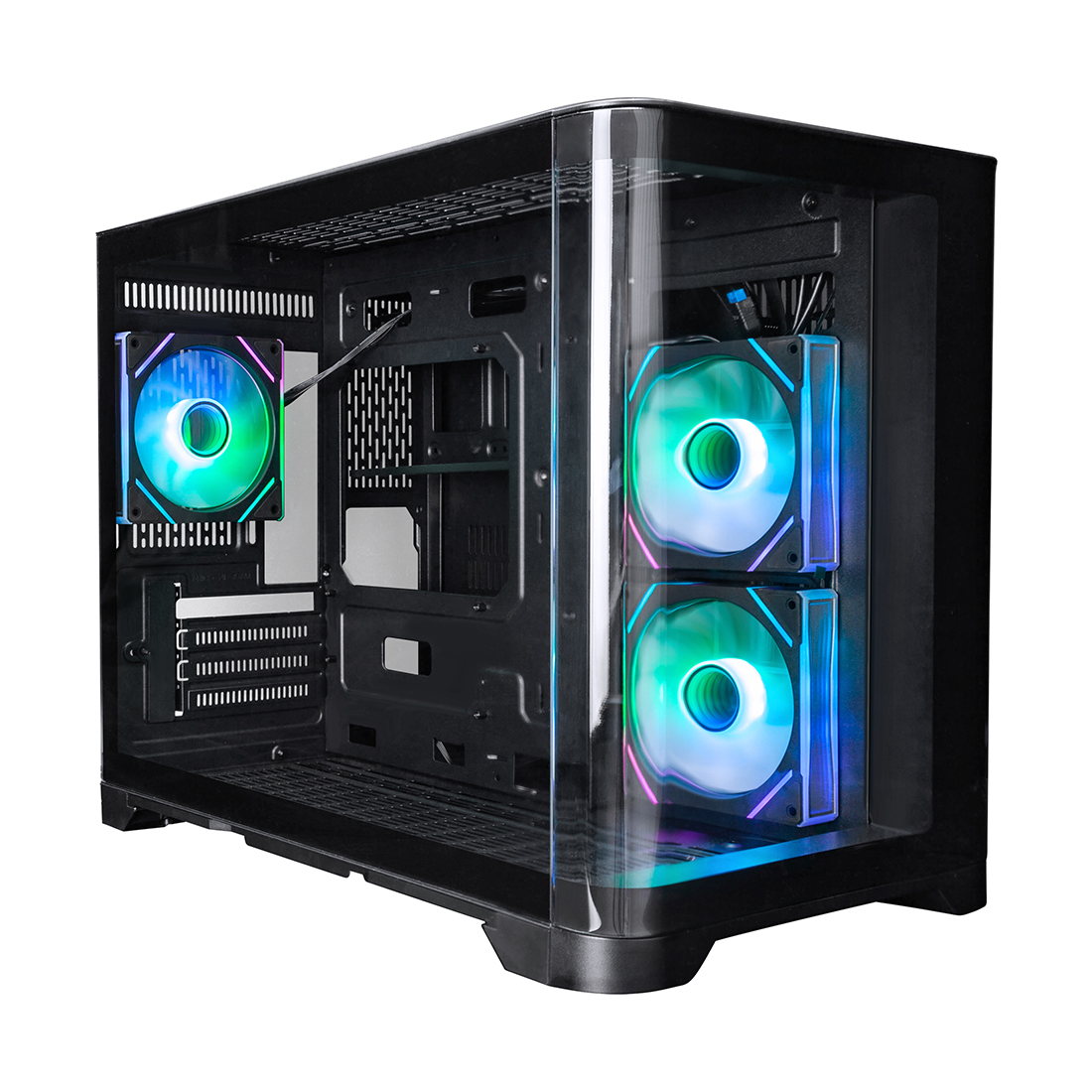 81155_1.jpg Компьютерный корпус 1STPLAYER UV6 BLACK без Б/П