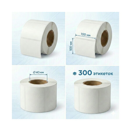 Термоэтикетки в рулоне Europrint EPLE-100.100.300.40 (2 рулона)