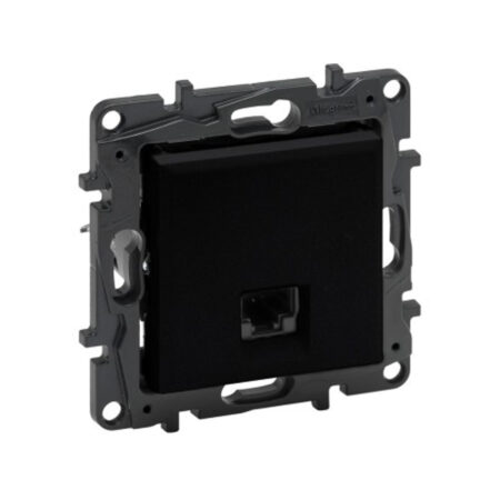 Информационная розетка одинарная Niloe Step RJ45 Кат.5e UTP Чёрный new