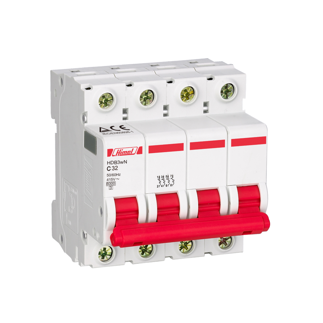 87008_1.jpg Автоматический выключатель Himel HDB3w 4Р 32А С 4,5кА
