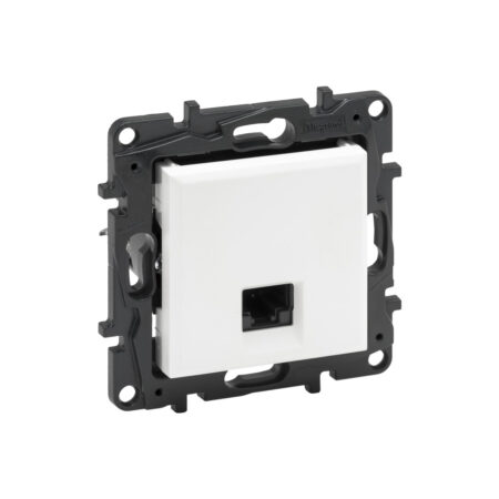 Информационная розетка одинарная Niloe Step RJ45 Кат.6 UTP Белый new