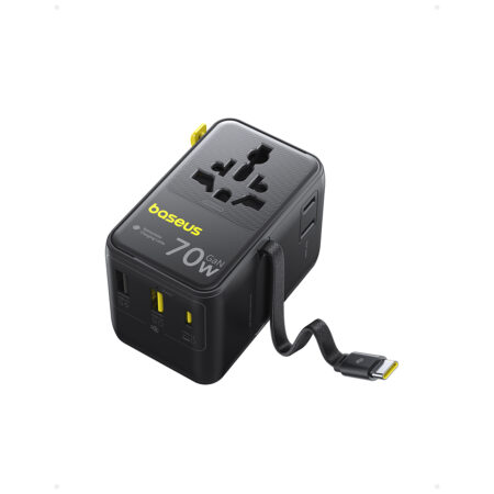 Адаптер питания Baseus EnerCore CG11 Universal Travel Adapter 70W 2AC+2U+2C Cosmic Black