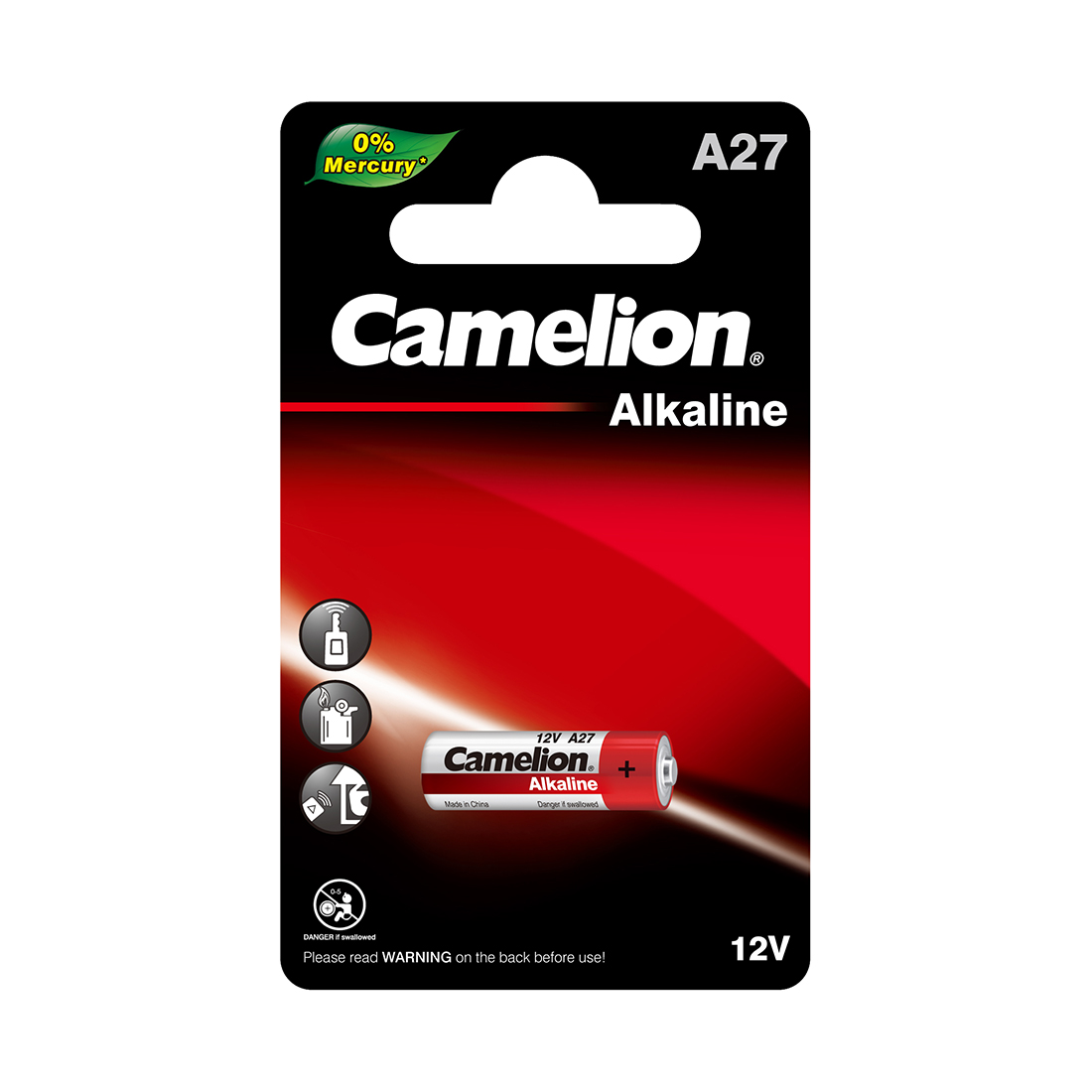 14393_1.jpg Батарейка CAMELION Alkaline A27-BP1