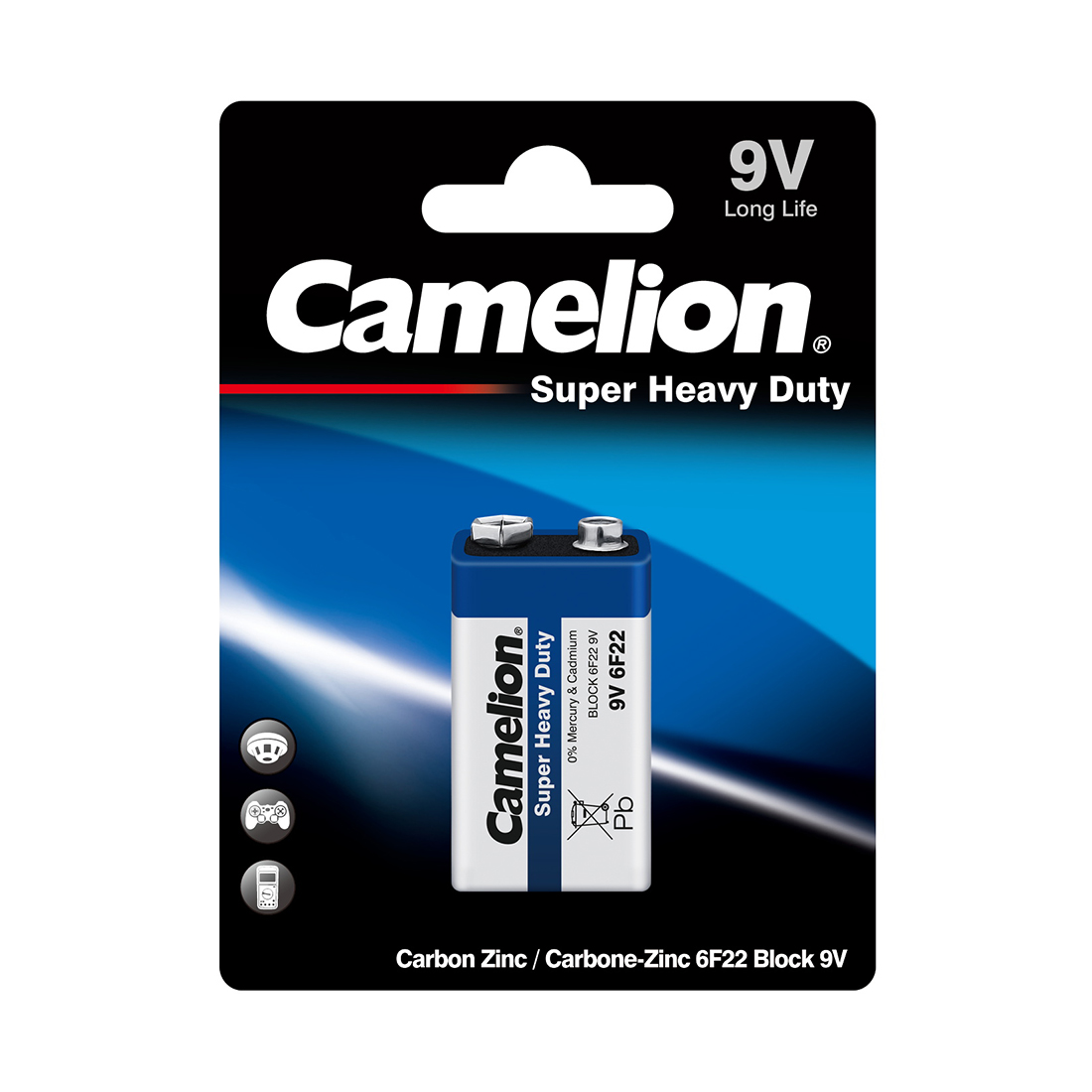 22345_1.jpg Батарейка CAMELION Super Heavy Duty 6F22-BP1B