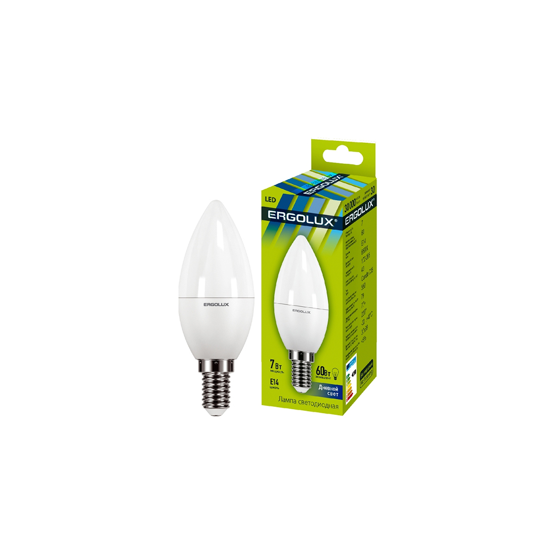 26372_1.jpg Эл. лампа светодиодная Ergolux LED-C35-7W-E14-6K, Дневной