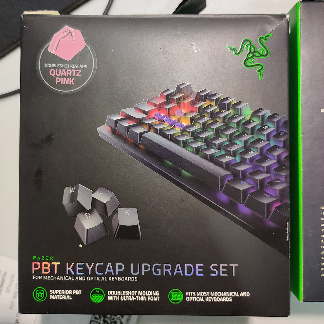 34639y_1.jpg Набор сменных клавиш для клавиатуры Razer PBT Keycap Upgrade Set - Quartz Pink
