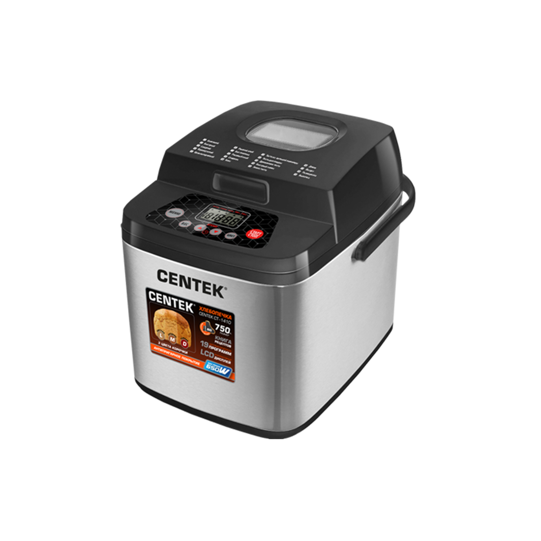 46254_1.jpg Хлебопечь Centek CT-1410 Черный