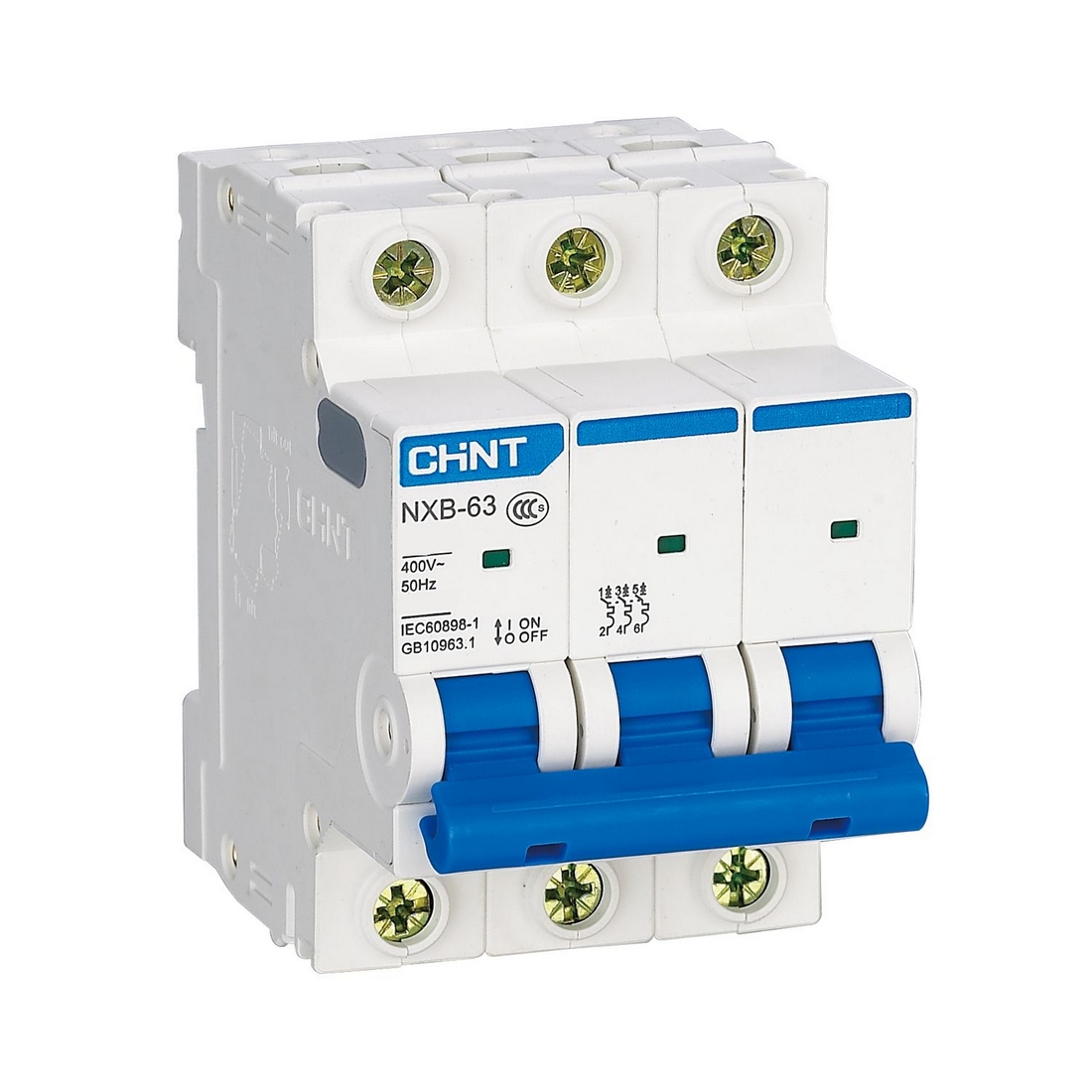 54441_1.jpg Автоматический выключатель CHINT NXB-63S 3P 25A C 4,5kA