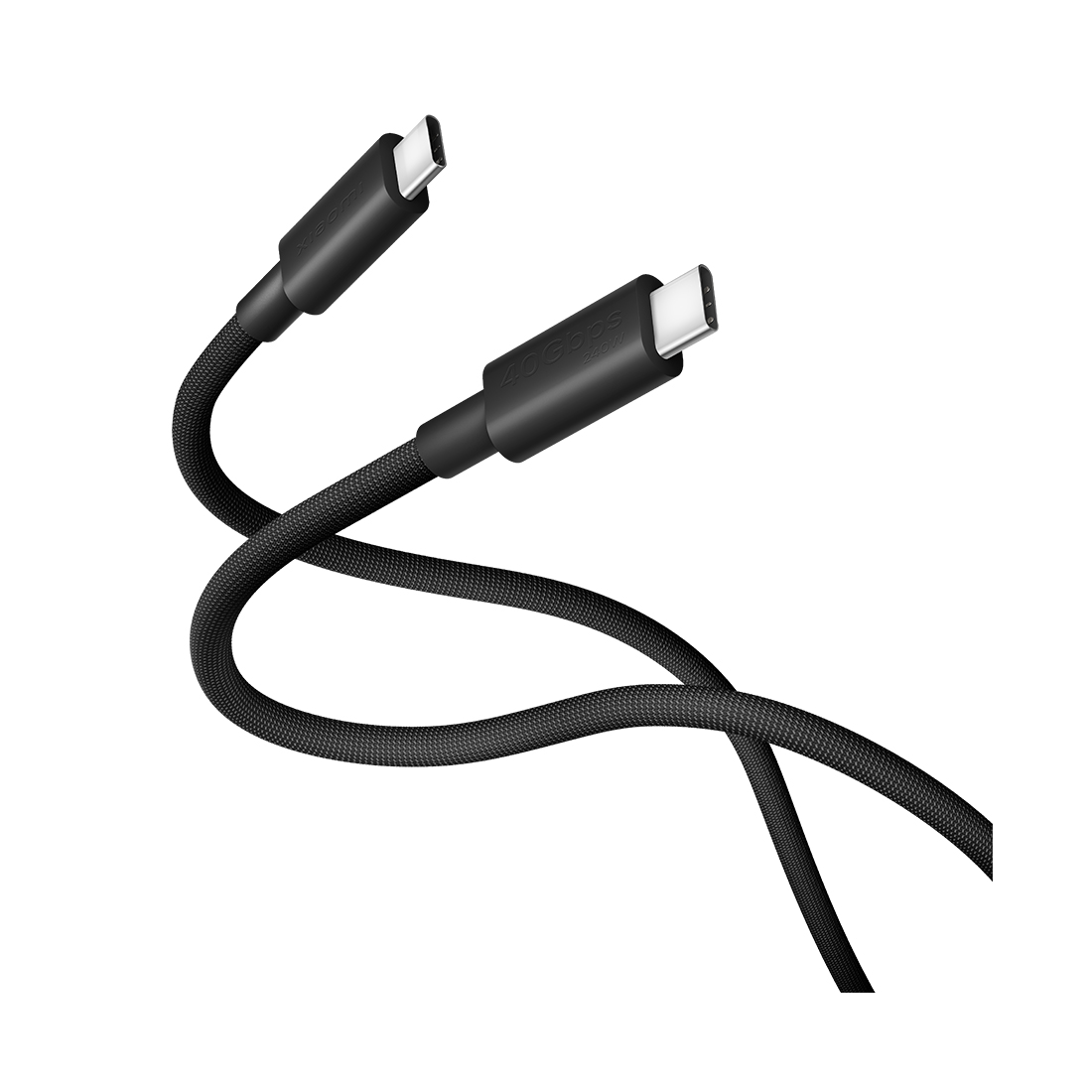 80571_1.jpg Интерфейсный кабель Xiaomi 6A High-speed USB4 Braided USB-C to USB-C Cable (1m) Черный