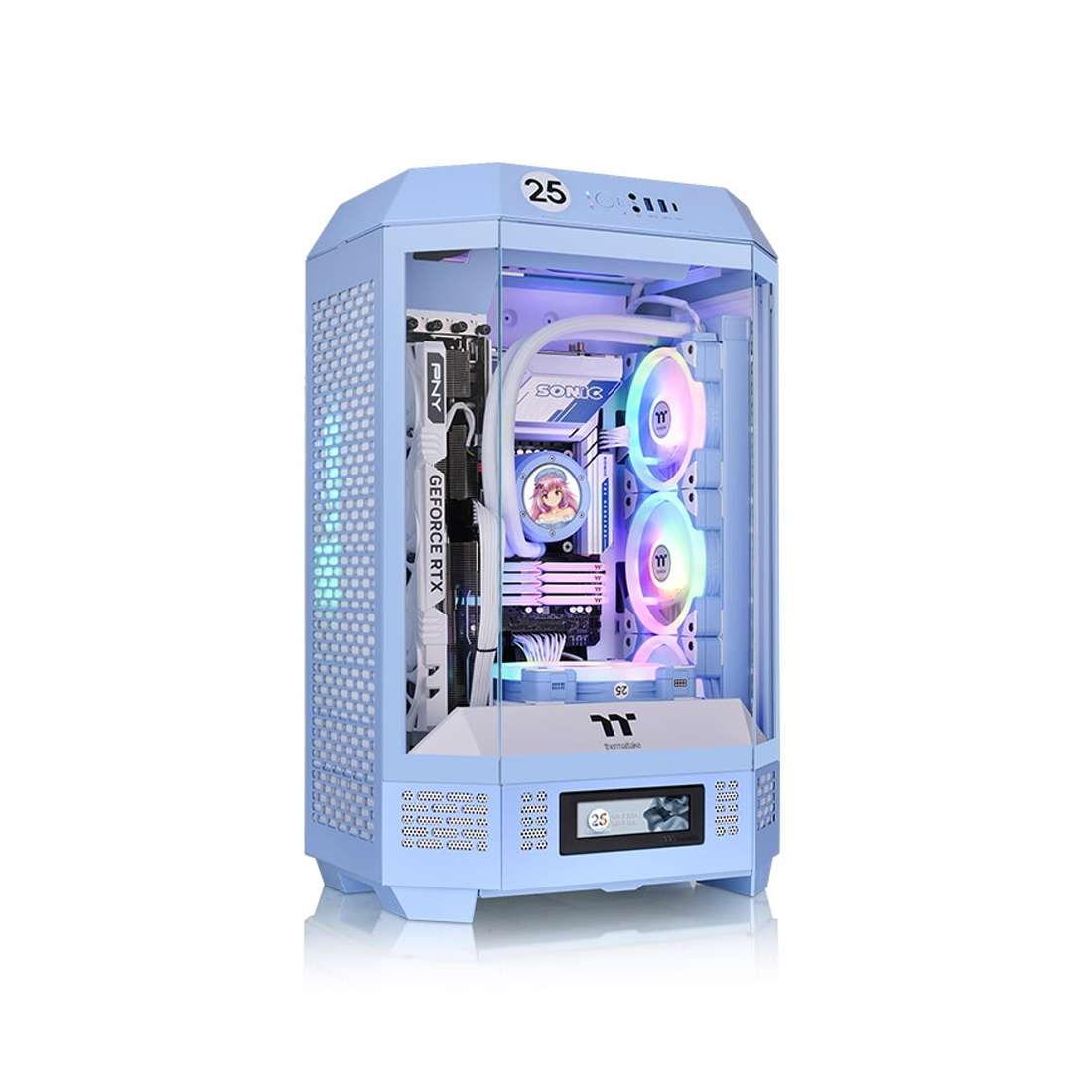 84555_1.jpg Компьютерный корпус Thermaltake The Tower 300 Hydrangea Blue без Б/П