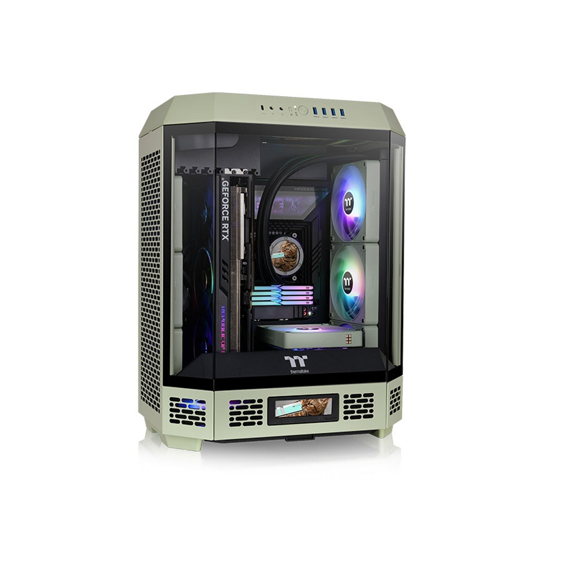 84568_1.jpg Компьютерный корпус Thermaltake The Tower 600 Matcha Green без Б/П