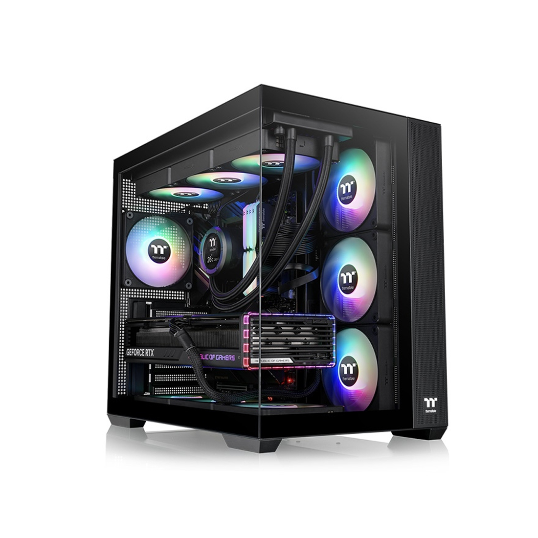84608_1.jpg Компьютерный корпус Thermaltake View 380 TG ARGB Black без Б/П