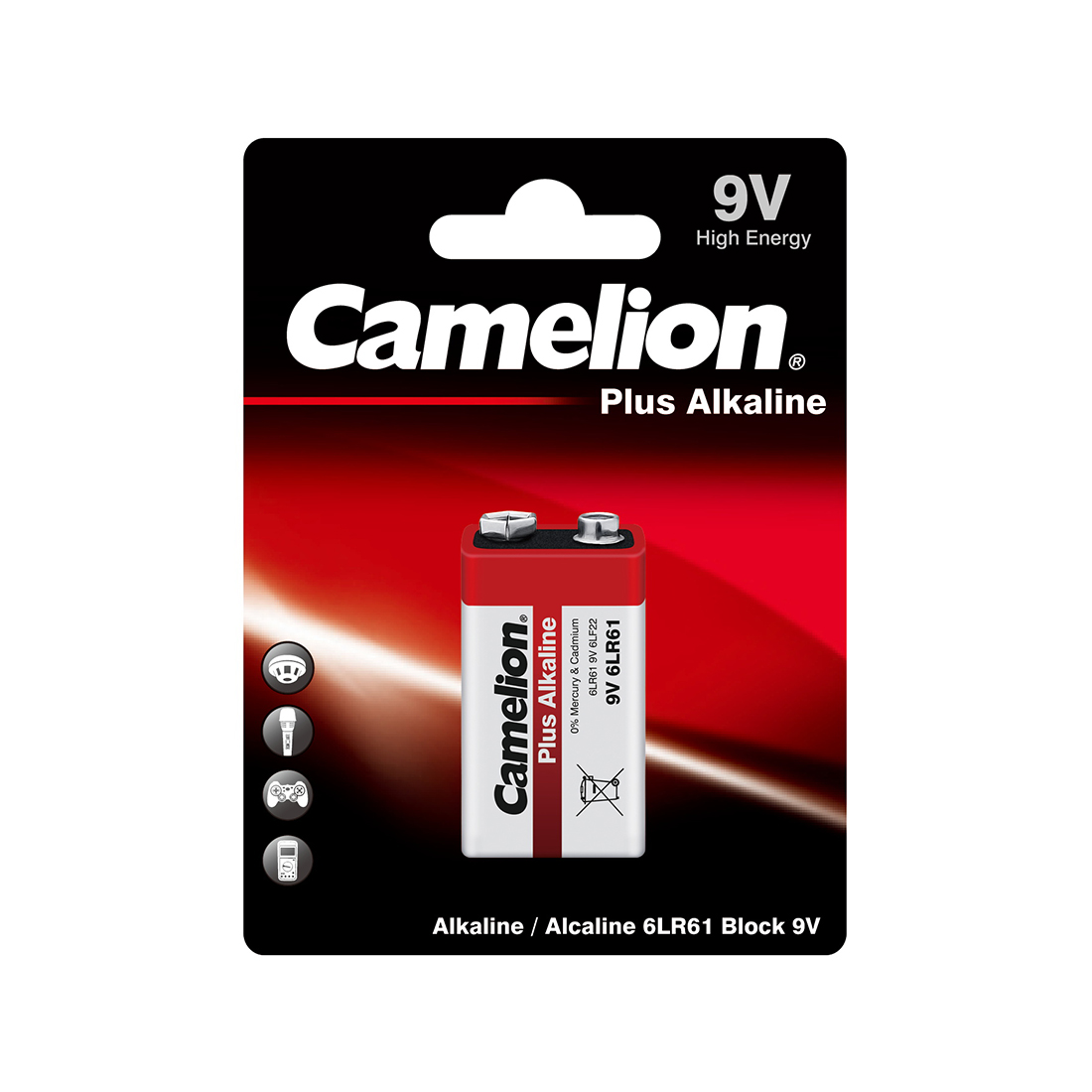 9721_1.jpg Батарейка CAMELION Plus Alkaline 6LR61-BP1